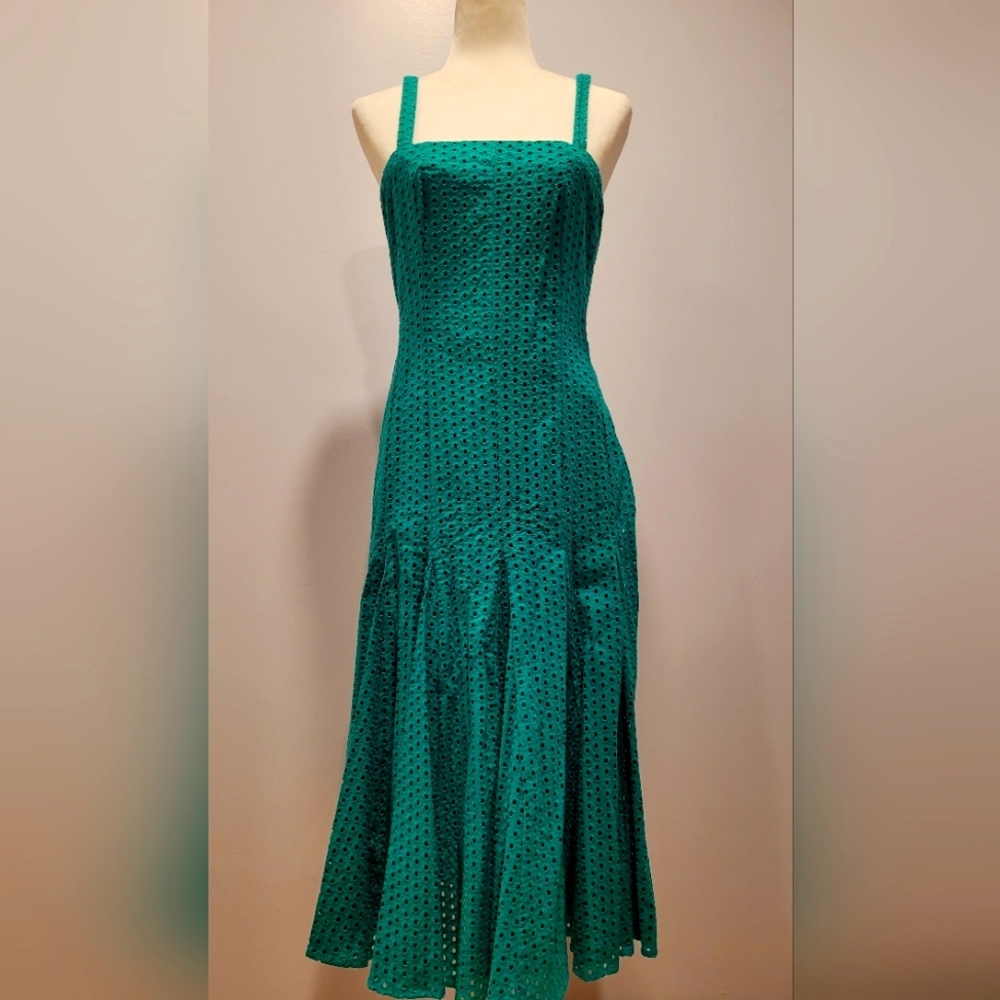 Anthropologie Green Midi Dress